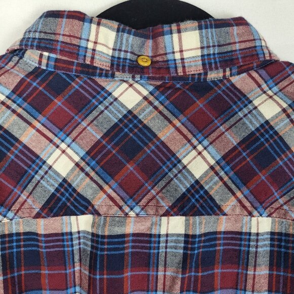 Duluth Trading Button Up Shirt Men's XL Blue Red Plaid Button-Down Collar - Picture 8 of 8
